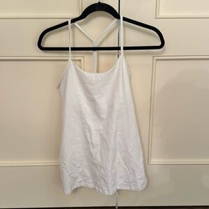 Lululemon Power Y Tank Racerback Athletic Tank in white Size: 8